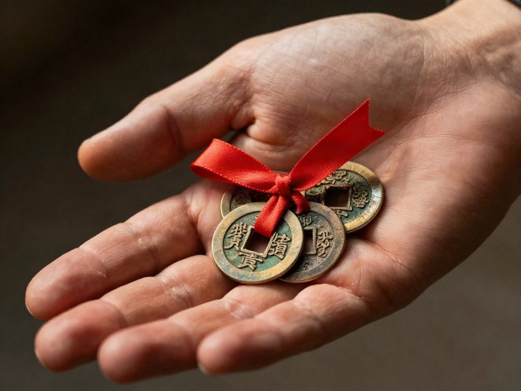 Fengshui chinesische Münzen Platzierung